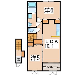 メゾンドアイリスＤの物件間取画像